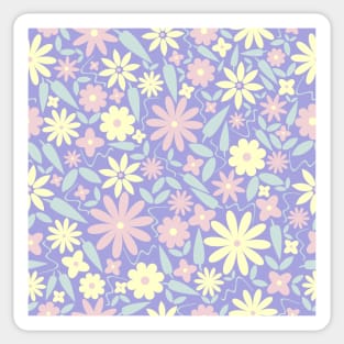 Cotton Candy Lilac Florals Sticker